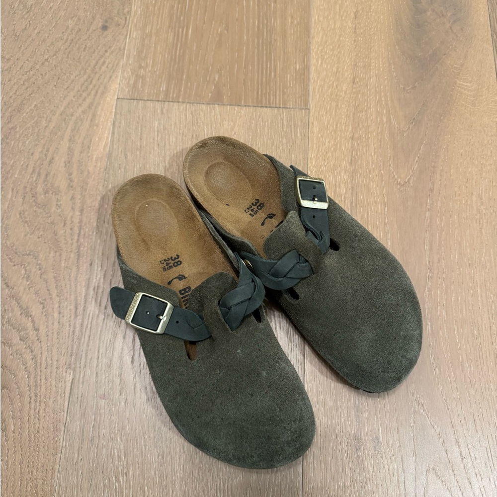 Birkenstock Boston Braided Clogs Color: Thyme - Picture 5 of 8